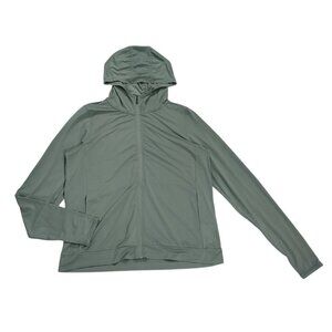 Gerry lightweight hooded jacket, size L/G, sage green, full zip, long sleeves.